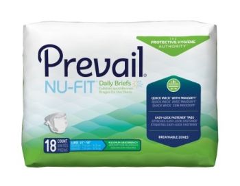 Prevail Nu-Fit Adult Brief Large, Case