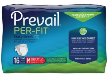 Prevail Per-Fit Adult Brief Medium, Pkg