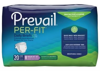 Prevail Per-Fit Adult Brief Regular, Bag