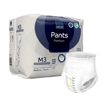 Abena Premium Pants M3 Incontinence Underwear, Medium, Pack of 15