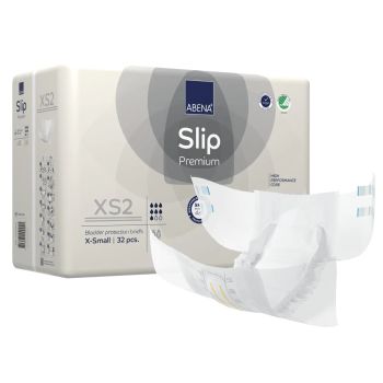 Abena Slip Premium XS2 Incontinence Brief, X-Small, Pack of 32