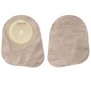 BX/30 - Hollister Premier&trade; One-Piece Closed Mini Pouch, 1" Pre-Cut Flat SoftFlex&reg; Skin Barrier, Filter, Beige