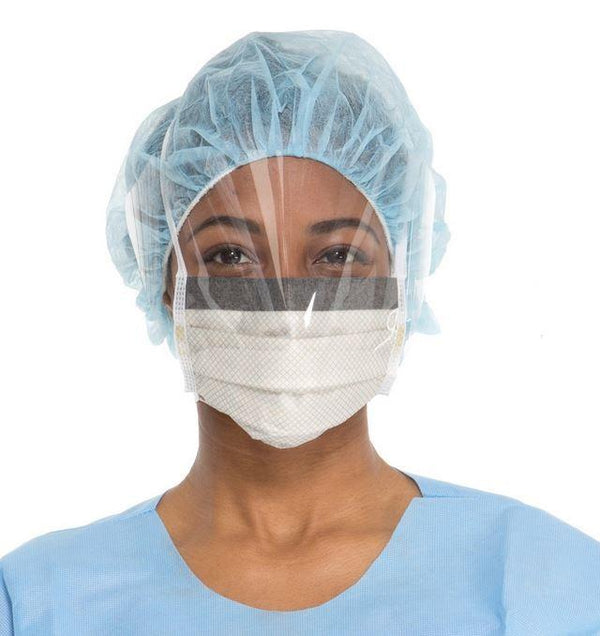 Halyard Fluidshield Level 2 Surgical Masks With Visor