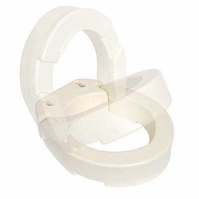Hinged Toilet Seat Riser for Elongated Size Bowl