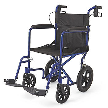 Basic Aluminum 12"Wheel Transport Chair 