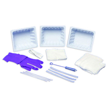 Tracheostomy Care Trays With Latex Gloves