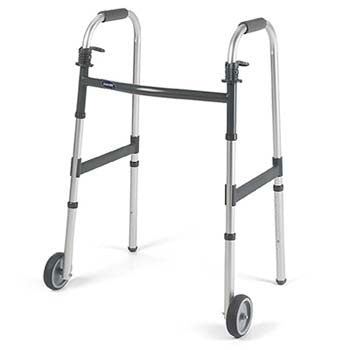 Dual-Release Walker with 5" Fixed Wheels