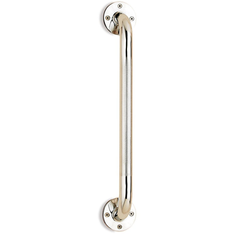 16" Wall Grab Bar Chrome With Knurled Handle