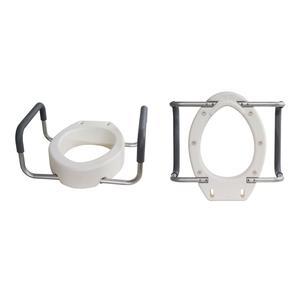 Toilet Seat Riser with Removable Arms, Elongated